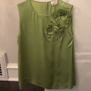 Kate Spade hammered silk rosette shell